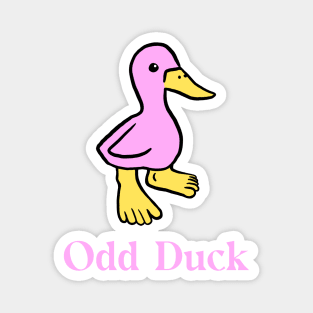 Pink Odd Duck with Human Feet Magnet