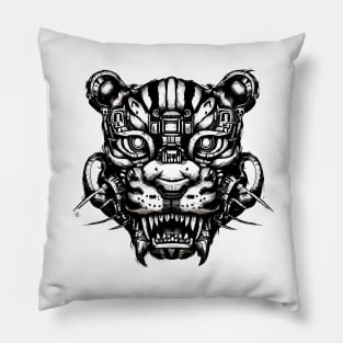 Mecha Tiger Head Weirdcore Pillow