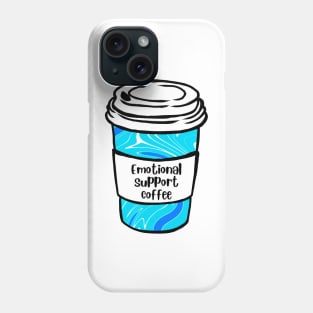 Blue Emotional Support Coffee Phone Case