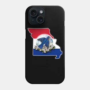 MISSOURI BLUEBIRD amongst the HAWTHORNE FLOWERS😊 Phone Case