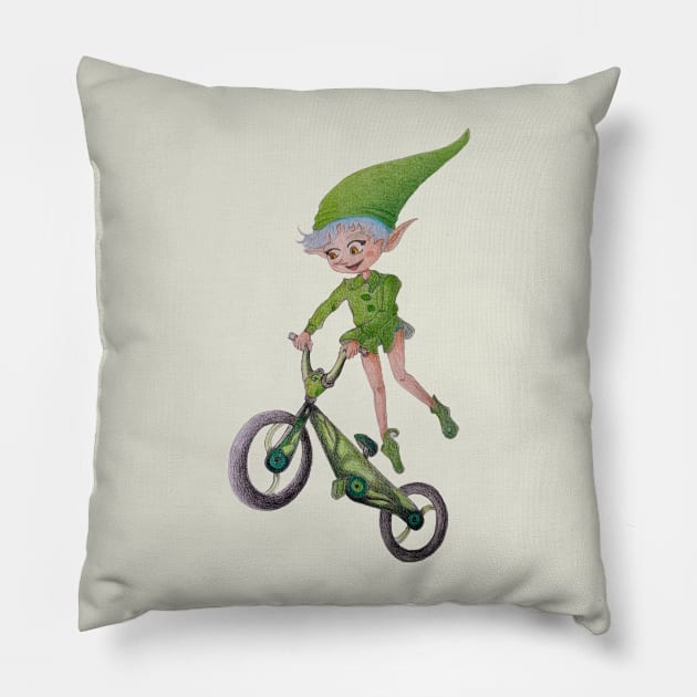 Super Radical Bike Pillow by RibeiroArt