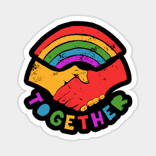 Rainbow Peace Together Magnet