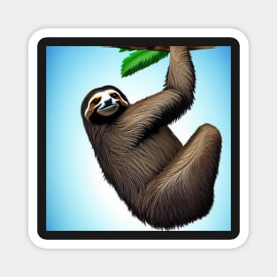 Happy Sloth Art Magnet