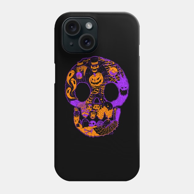 Halloween Skull! Phone Case by chrisraimoart