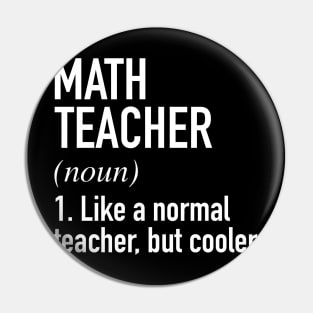 Math Teacher Defined Pin