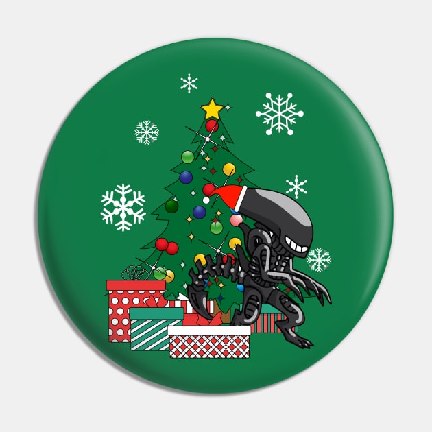 Alien Xenomorph Around The Christmas Tree Pin by Nova5