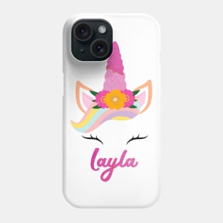 Name layla unicone awesome gift Phone Case