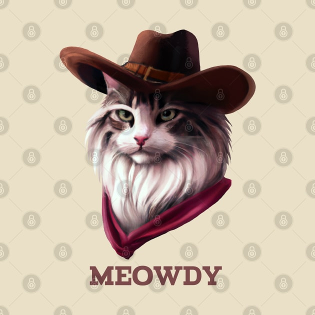 Meowdy Howdy Cowboy Cat by dramabite