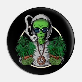 Ganja The Smoking Alien | Intergalactic Traveler Pin