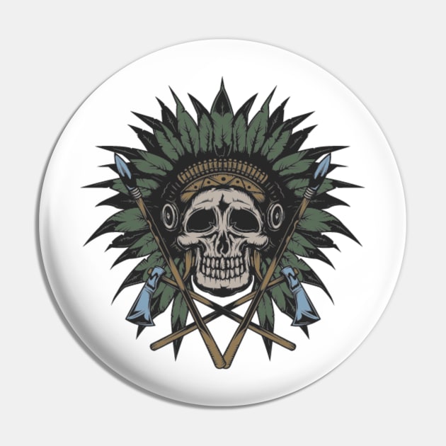 Big Chief of the dead - green Pin by Luve