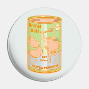 Retro can of peaches Pin