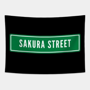 Sakura Le Sserafim Street Sign Tapestry