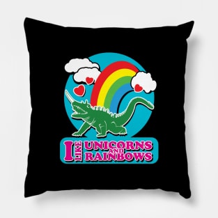 I Like Unicorns and Rainbows Pillow