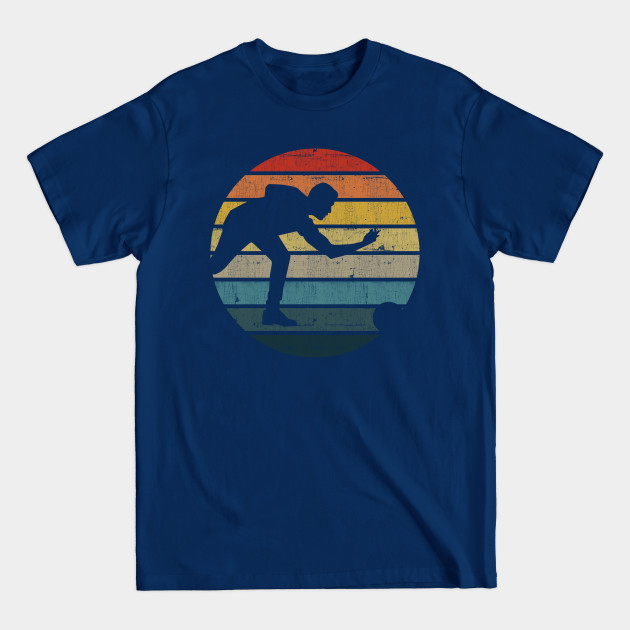 Disover Bowling Silhouette On A Distressed Retro Sunset print - Bowling - T-Shirt