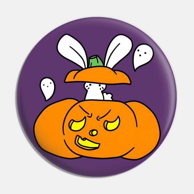 Jack O Lantern Bunny Pin by saradaboru