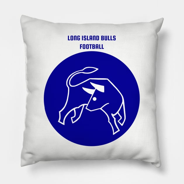 Defunct Long Island Bulls Football 1969 Pillow by LocalZonly