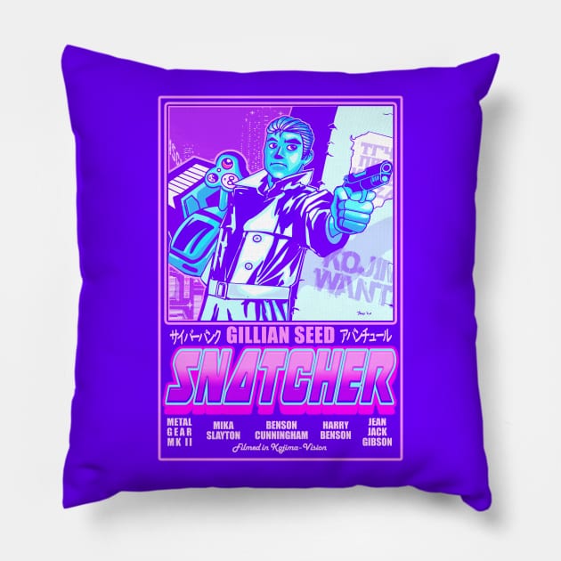 Neon Snatcher Poster Pillow by GodsBurden