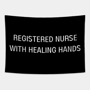 registered nurse with healing hands Tapestry