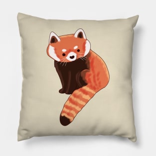 Red panda illustration Pillow