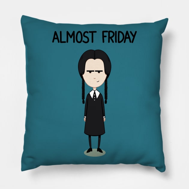 Wednesday Addams Pillow by Sketchbook ni Abi