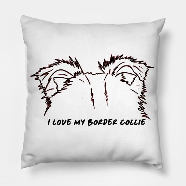 Border Collie Love Pillow by rmcbuckeye