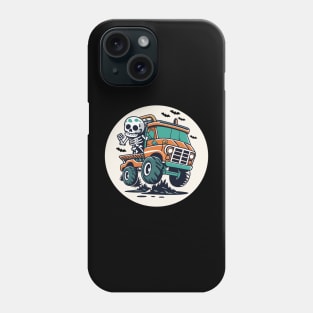 Skeleton Monster Truck Moon Candy Toddler Boys Halloween Phone Case