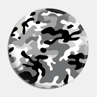 Camo Gray And Black Camo Print Pin