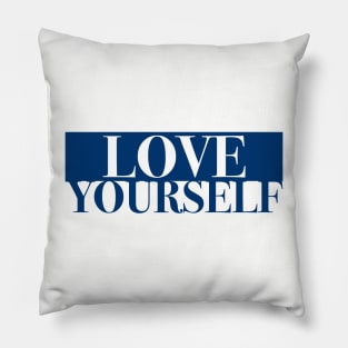 Love Yourself (Light Mint Background) Pillow