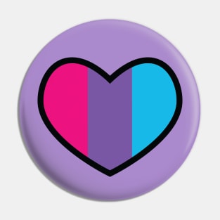 Androgynous Flag Heart Pin