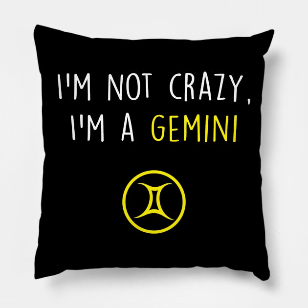 Gemini Funny Pillow by GregNowachek