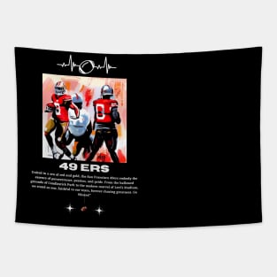 49 ers graphic design, funny 49 ers victor illustration design Tapestry