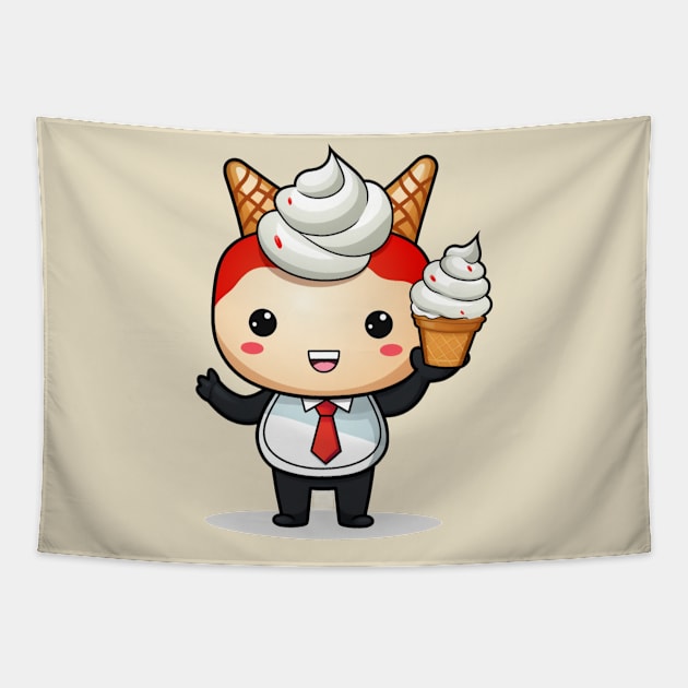 ice creamT-Shirt giril Designed cute illustration Tapestry by nonagobich