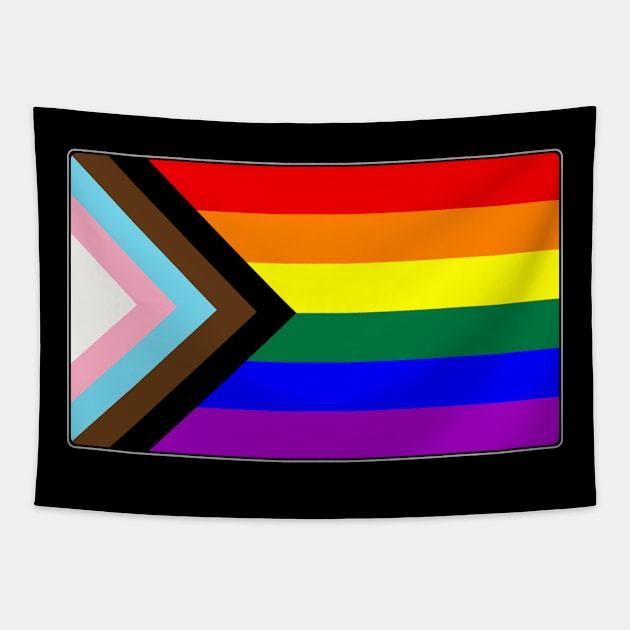 Progress LGBTQ Gay Pride Flag Tapestry by wheedesign