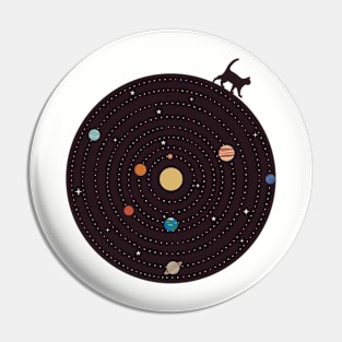 Cat walks the solar system Pin