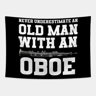 Never Underestimate An Old Man With An Oboe Tapestry