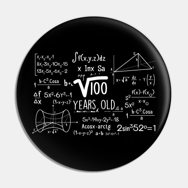 10. Geburtstag Party Geschenk Wurzel 100 Years Old Mathe Pin by SinBle