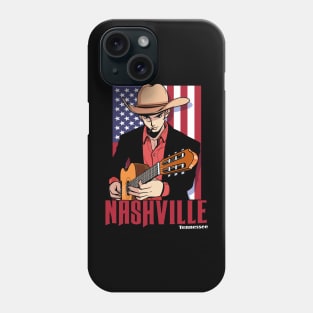 Nashville Tennessee Country Music Lover Guitarist Phone Case