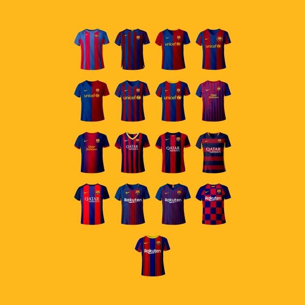 Messi shirts at Barcelona by GonGrunge