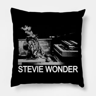 Stevie Wonder - Black art Pillow