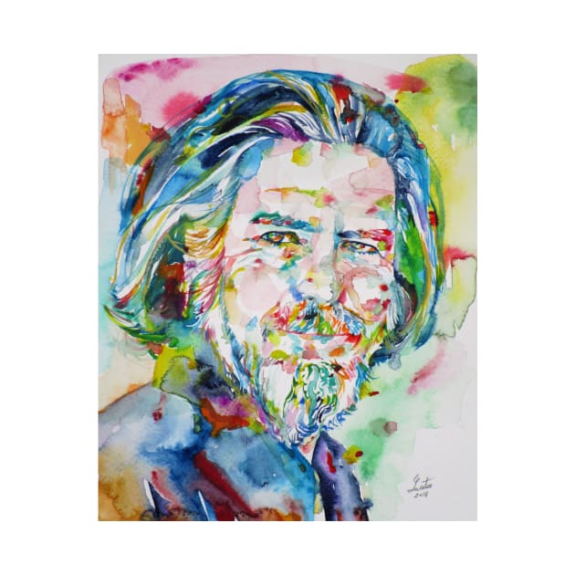 ALAN WATTS watercolor portrait.5 by lautir