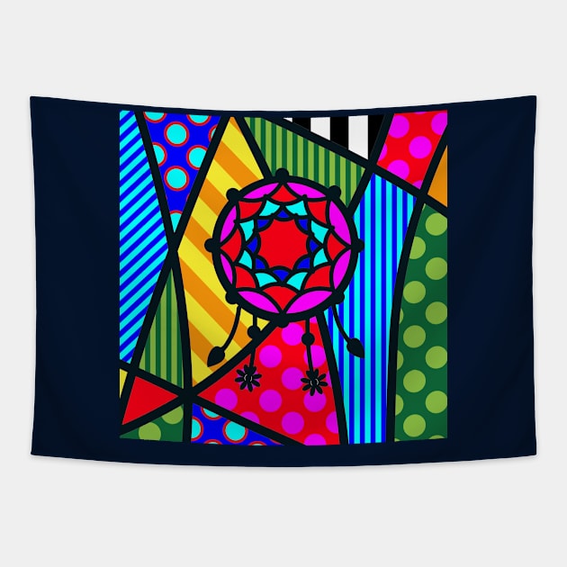 Square Lucky Dreamcatcher Tapestry by Art-Frankenberg