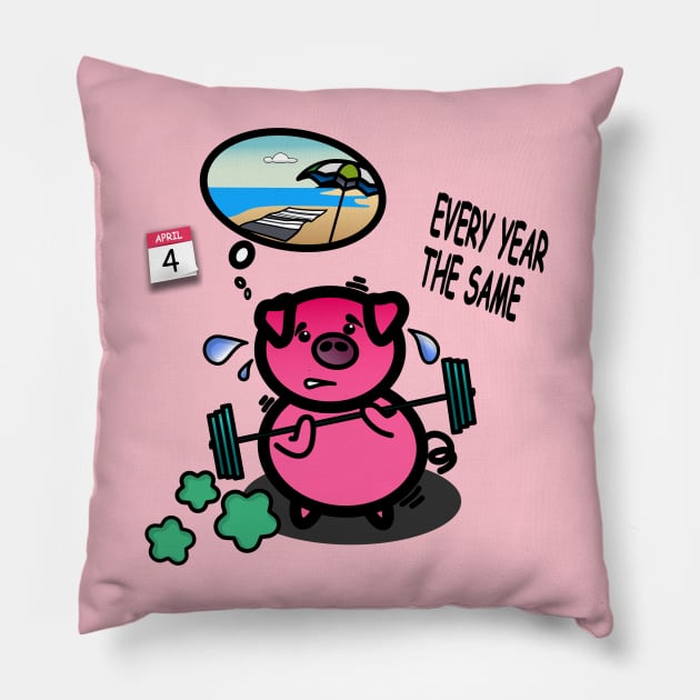 Sport Pig Pillow by Decsteer