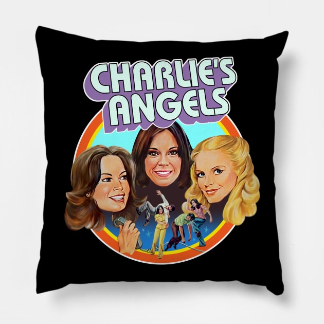 Charlies Angels Pillow by Trazzo