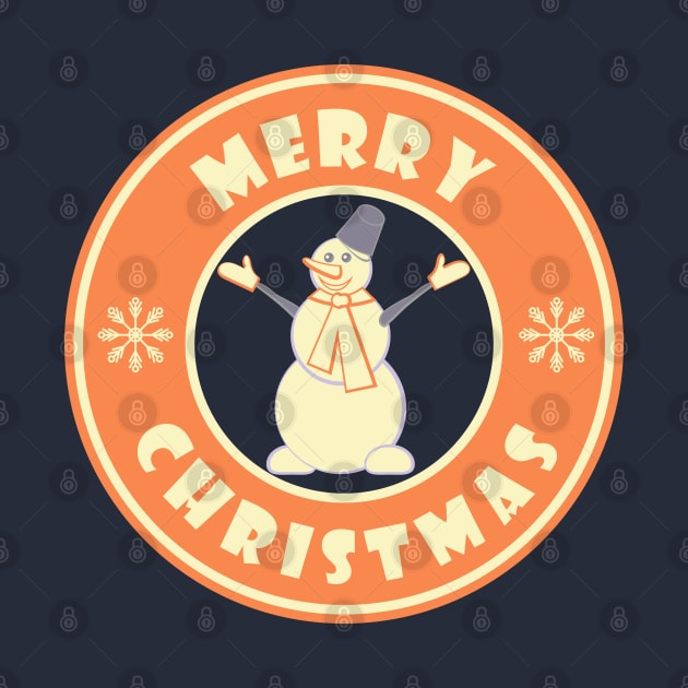 Merry Christmas circle label style typography by Cute-Design