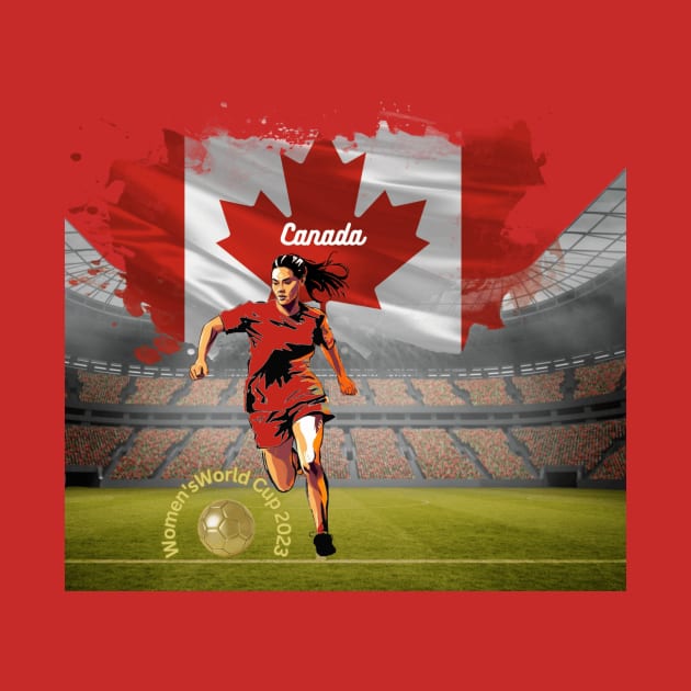 Canada T-Shirt, Unisex T-Shirt, Women’s World Cup, soccer t-shirts, football t-shirts, women’s football, Canadian national football team by Clinsh Online 