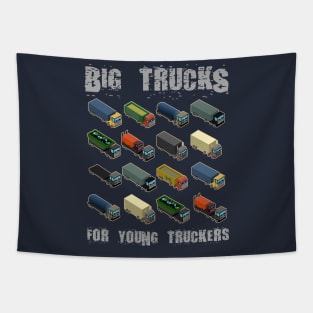 Big Trucks for young Trucker Boy Kids Tapestry