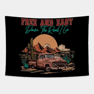 Free And Easy Down The Road I Go Desert Car Tapestry