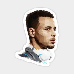 Stephen Curry low poly Magnet