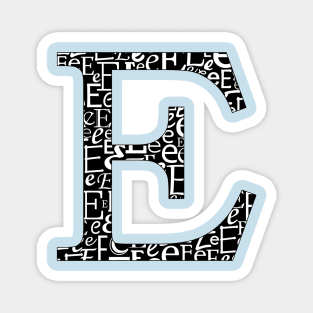 E Filled - Typography Magnet