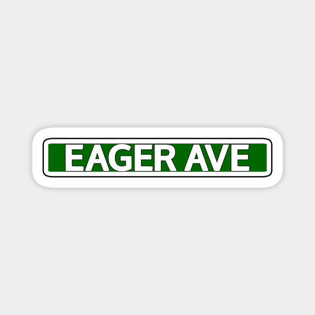 Eager Ave Street Sign Magnet by Mookle